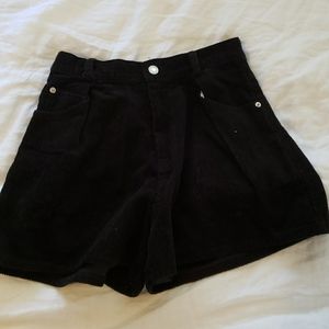 Black Corduroy Shorts